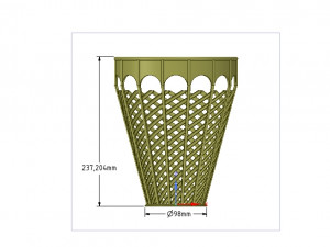 basket vase wallet for paper or flower v07 for 3d-print or cnc Modello di stampa 3D
