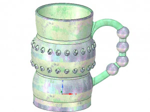 professioneel koffiekopje theevat v02 voor 3D-print en cnc 3D printmodel