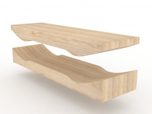 Skateboard mold- ready to be milled 3D 모델