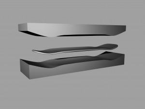 cruiser skateboard mold- ready to be milled Modelo 3D