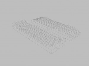 cruiser skateboard mold- ready to be milled Modelo 3D