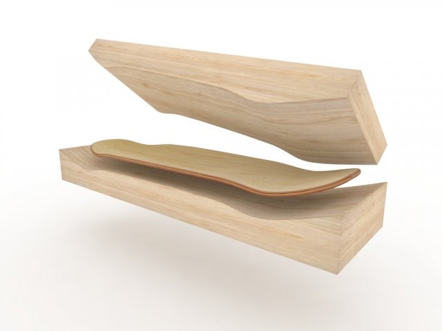cruiser skateboard mold- ready to be milled Modelo 3D .c4d .max .obj .3ds .fbx .stl .blend 