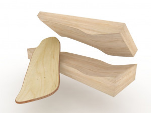 cruiser skateboard mold- ready to be milled Modelo 3D