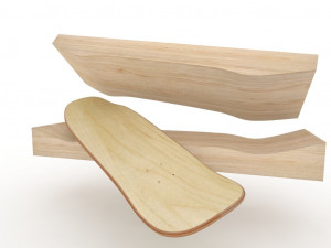 cruiser skateboard mold- ready to be milled Modelo 3D
