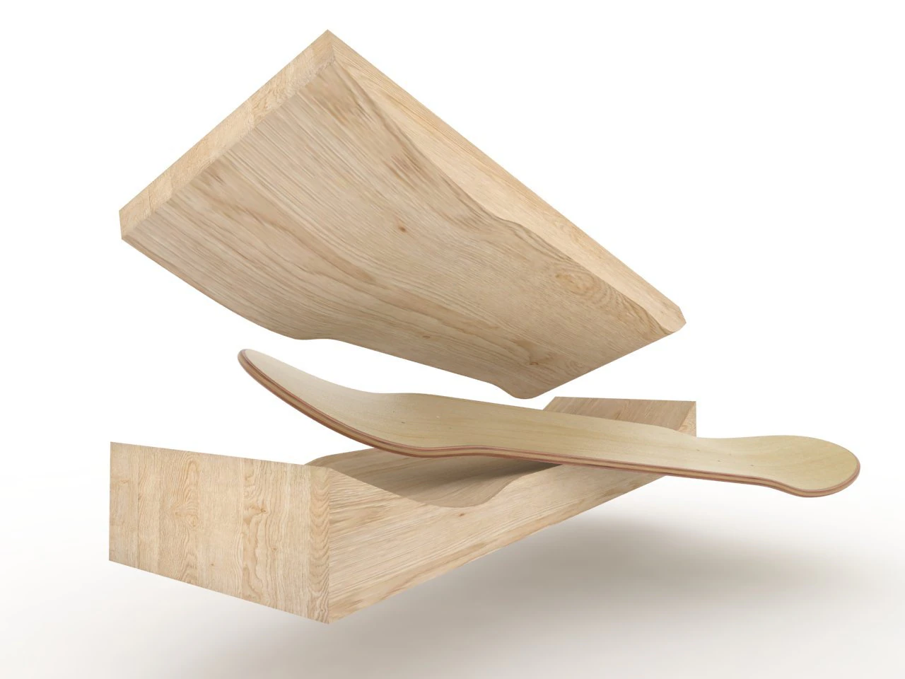 skateboard mold mellow concave- ready to be milled 3D Model .c4d .max .obj .3ds .fbx .stl .blend