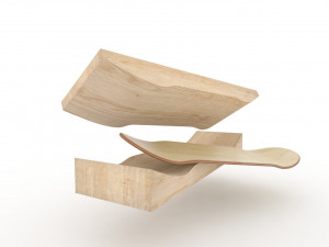 skateboard mold mellow concave- ready to be milled 3Dモデル