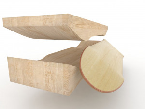 skateboard mold mellow concave- ready to be milled 3Dモデル