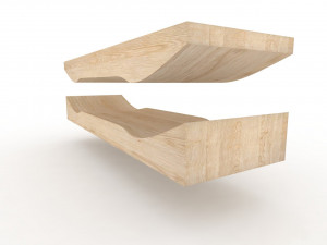 skateboard mold mellow concave- ready to be milled 3Dモデル