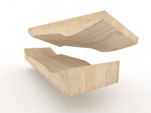 skateboard mold mellow concave- ready to be milled 3Dモデル