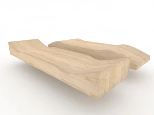 skateboard mold mellow concave- ready to be milled 3D Model