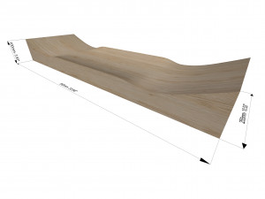 skateboard mold mellow concave- ready to be milled 3Dモデル