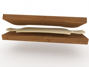 drop through longboard mold- ready to be milled 3D Model