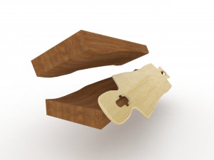 drop through longboard mold- ready to be milled 3D Model