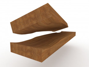 drop through longboard mold- ready to be milled 3D Model