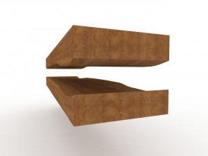 drop through longboard mold- ready to be milled 3D Model