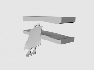 drop through longboard mold- ready to be milled 3D Model