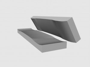 drop through longboard mold- ready to be milled 3D Model