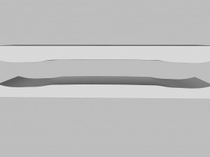 drop through longboard mold- ready to be milled 3D Model