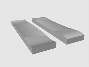 drop through longboard mold- ready to be milled 3D Model