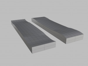 drop through longboard mold- ready to be milled 3D Model