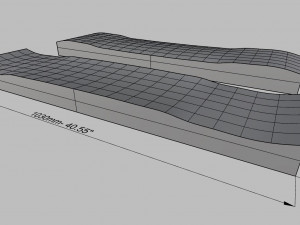 drop through longboard mold- ready to be milled 3D Model