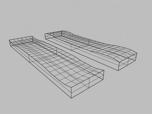 drop through longboard mold- ready to be milled 3D Model