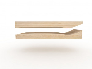 Old school shape skateboard mold- ready to be milled Modèle 3D