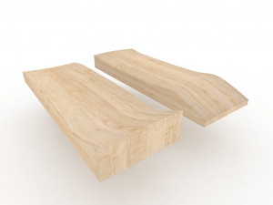 Old school shape skateboard mold- ready to be milled Modèle 3D