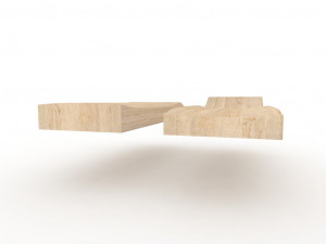 Old school shape skateboard mold- ready to be milled Modèle 3D