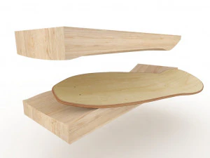 Old school shape skateboard mold- ready to be milled 3D Model