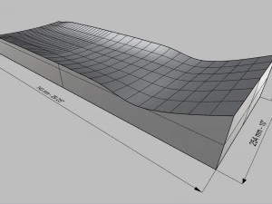Old school shape skateboard mold- ready to be milled 3D Model