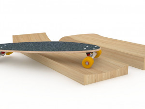 Old school shape skateboard mold- ready to be milled Modèle 3D