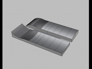 Old school shape skateboard mold- ready to be milled Modèle 3D