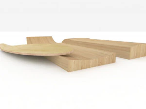 Old school shape skateboard mold- ready to be milled 3D Model