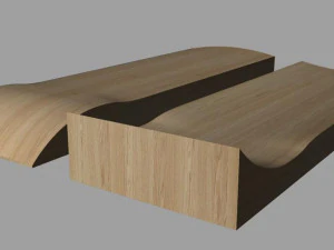 Old school shape skateboard mold- ready to be milled 3D Model