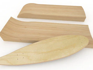 Old school shape skateboard mold- ready to be milled 3D Model