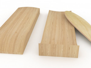 Surfboard - Longboard mold- ready to be milled Modelo 3D