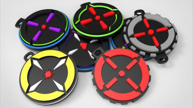 headshots amulet 3Dプリントモデル .c4d .max .obj .3ds .fbx .stl .blend 