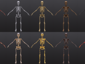 substance skeleton army 3D Model