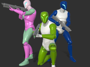 cyborg ninja trooper 3D Model