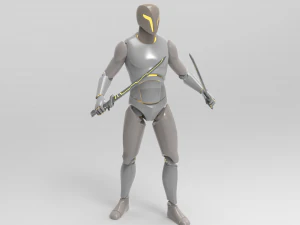 Cyborg Ninja Trooper 3D Modell