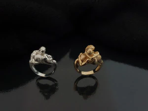 링 키스 포옹 3D 프린트 모델