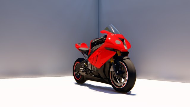 motorcycle Model 3D .c4d .max .obj .3ds .fbx .stl .blend 