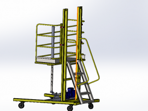 painting trolley cart Modèle 3D
