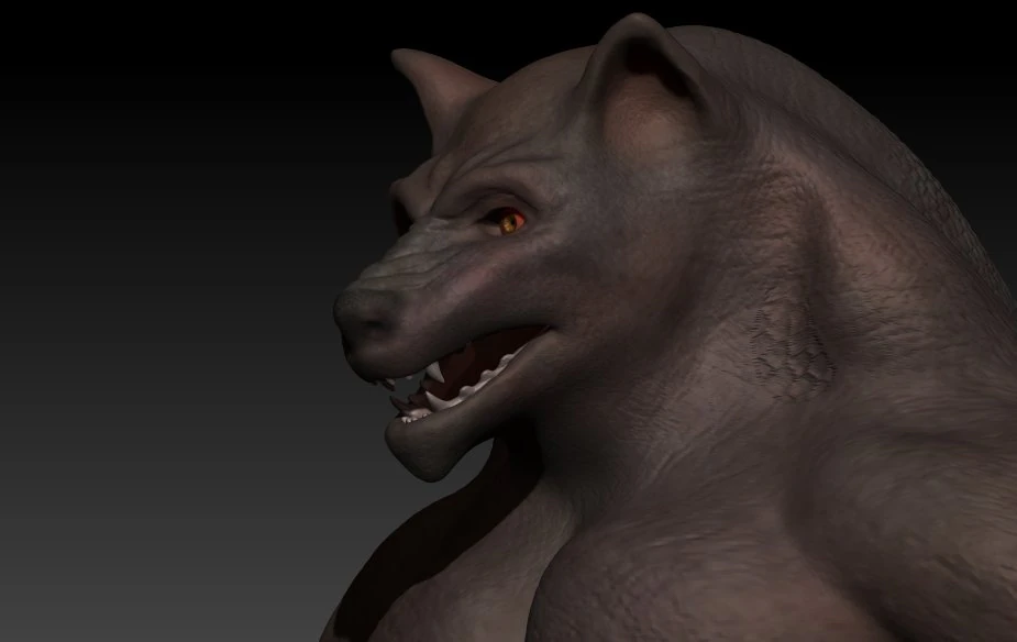 humanoid wolf creature 3D Model .c4d .max .obj .3ds .fbx .stl .blend 