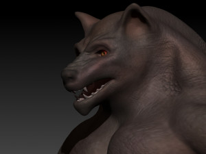 humanoid wolf creature 3D Model
