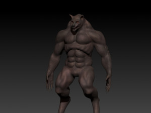 humanoid wolf creature Modelo 3D