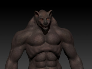 humanoid wolf creature Modelo 3D