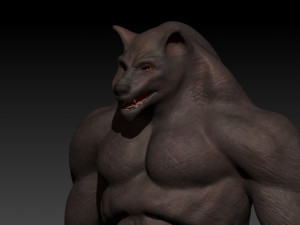 humanoid wolf creature Modelo 3D