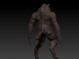 humanoid wolf creature Modelo 3D